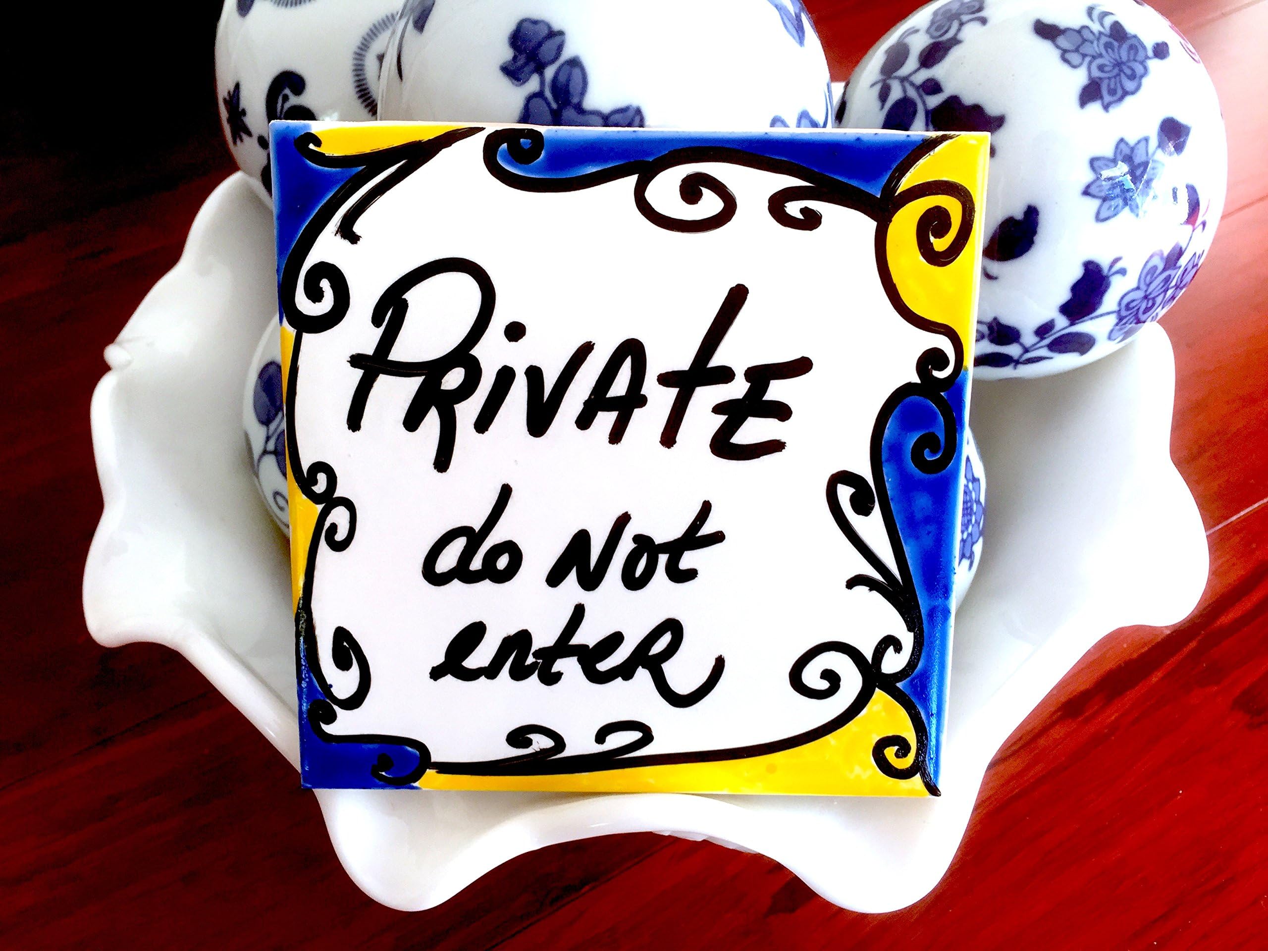 "Private Do Not Enter" Ceramic Door Sign
