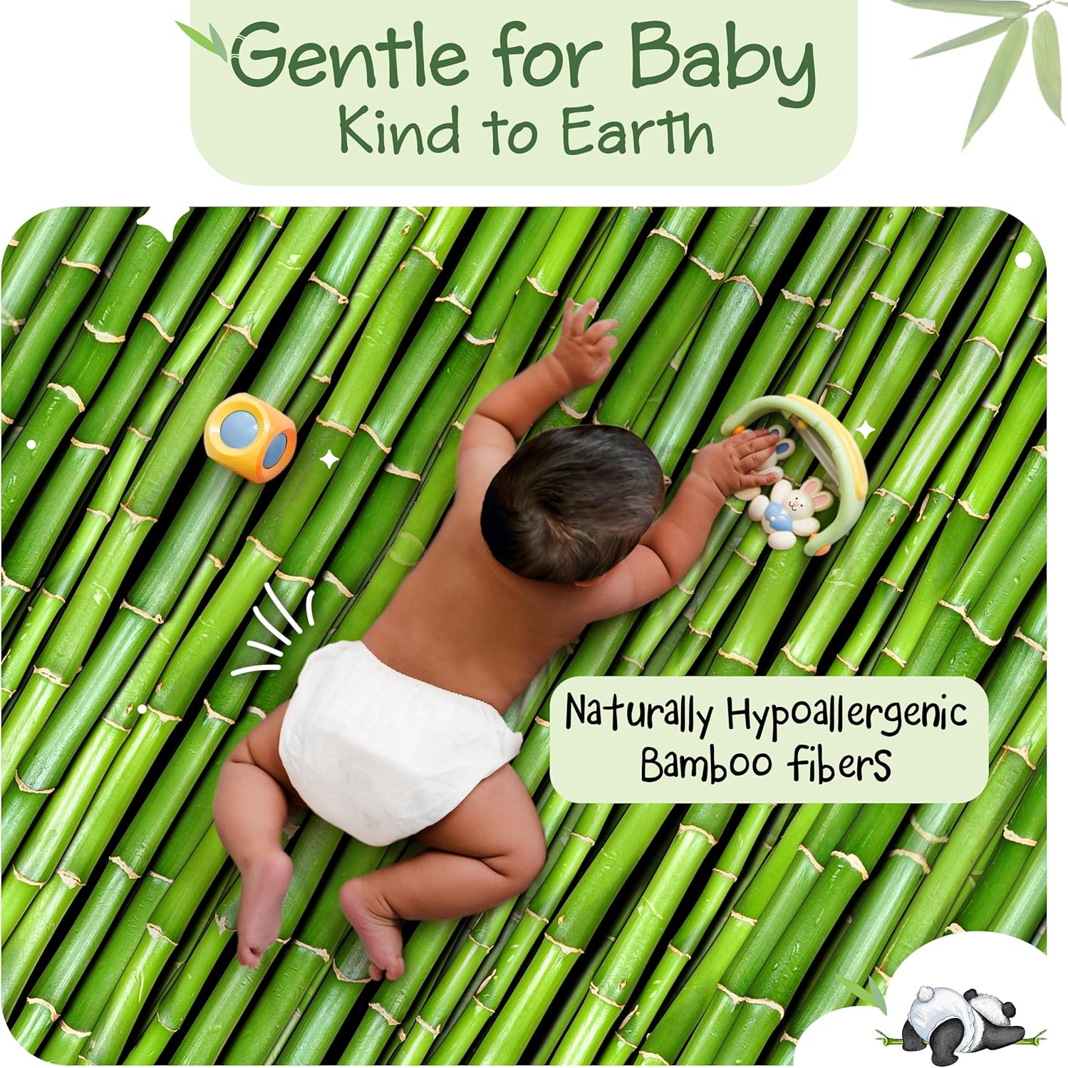 Bamboo Baby Diapers, Totally Chlorine Free for Sensitive Skin for Newborns to XXL. Hypoallergenic & Non Toxic Eco Friendlier Plant-Based Materials. TCF Large Size 4 (168 ct) - Image 6