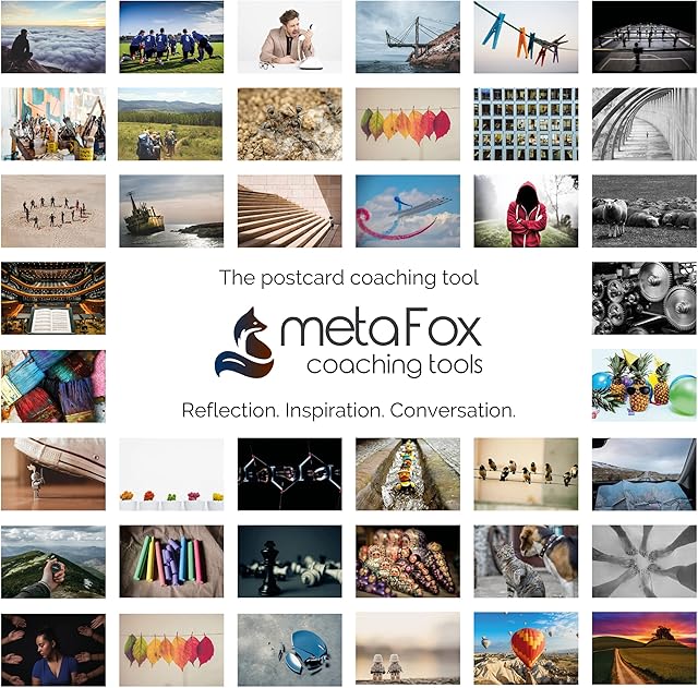 metaFox - GROWING TOGETHER - a special kind of postcard set for team building & team development, with 52 cards - coaching tool card set, motivation cards, emotional cards, communication training