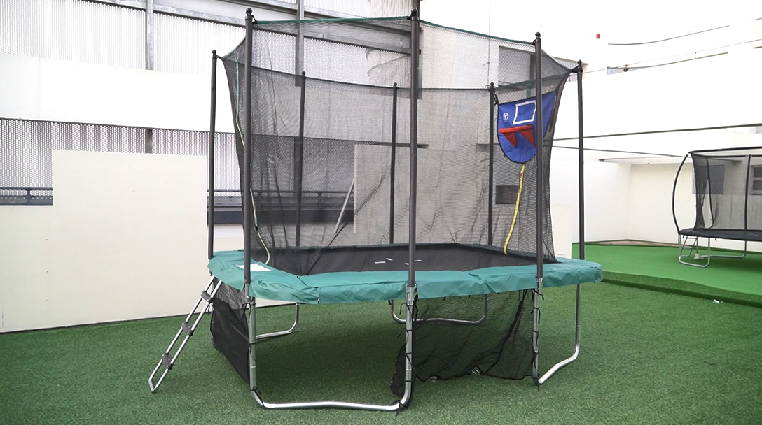 GOPLUS Trampolín Fitness Plegable 150 Kg – Con Barras Ajustables Y Funda De Seguridad, Para Ejercicio En Casa O Exterior, Adultos Y Niños