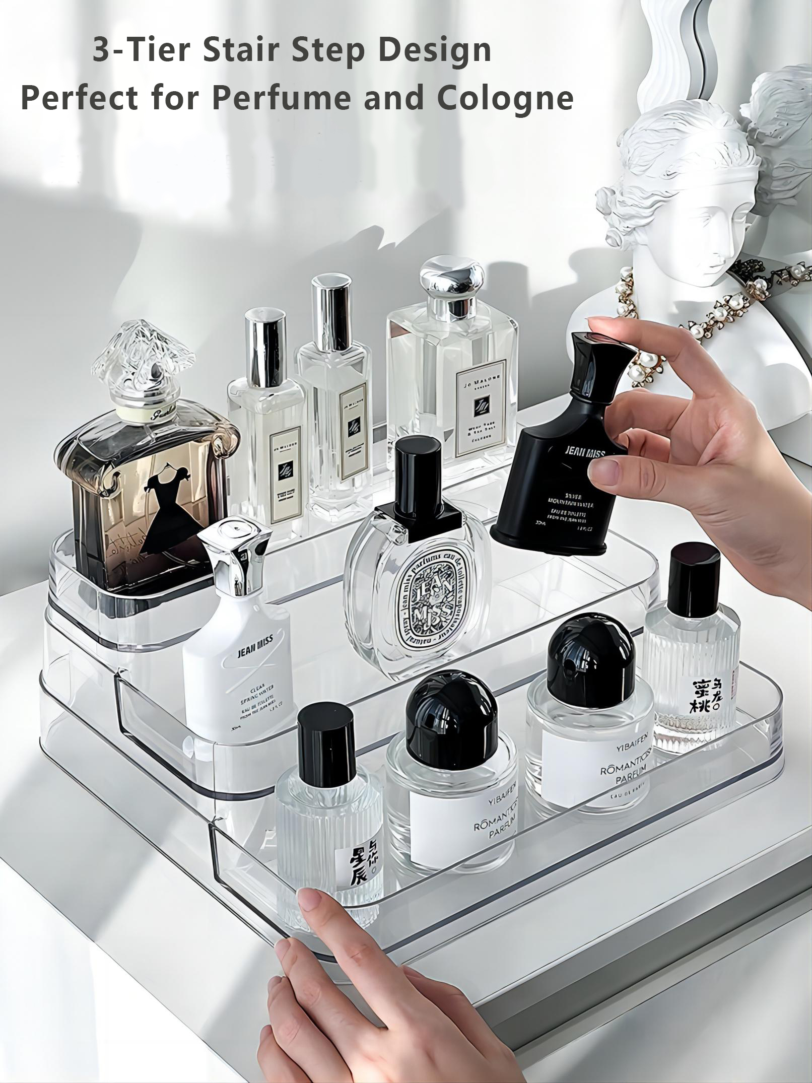 Amazon.com: Rusnugic Perfume Organizer - 2 Pack Three-Tiered Shelf 