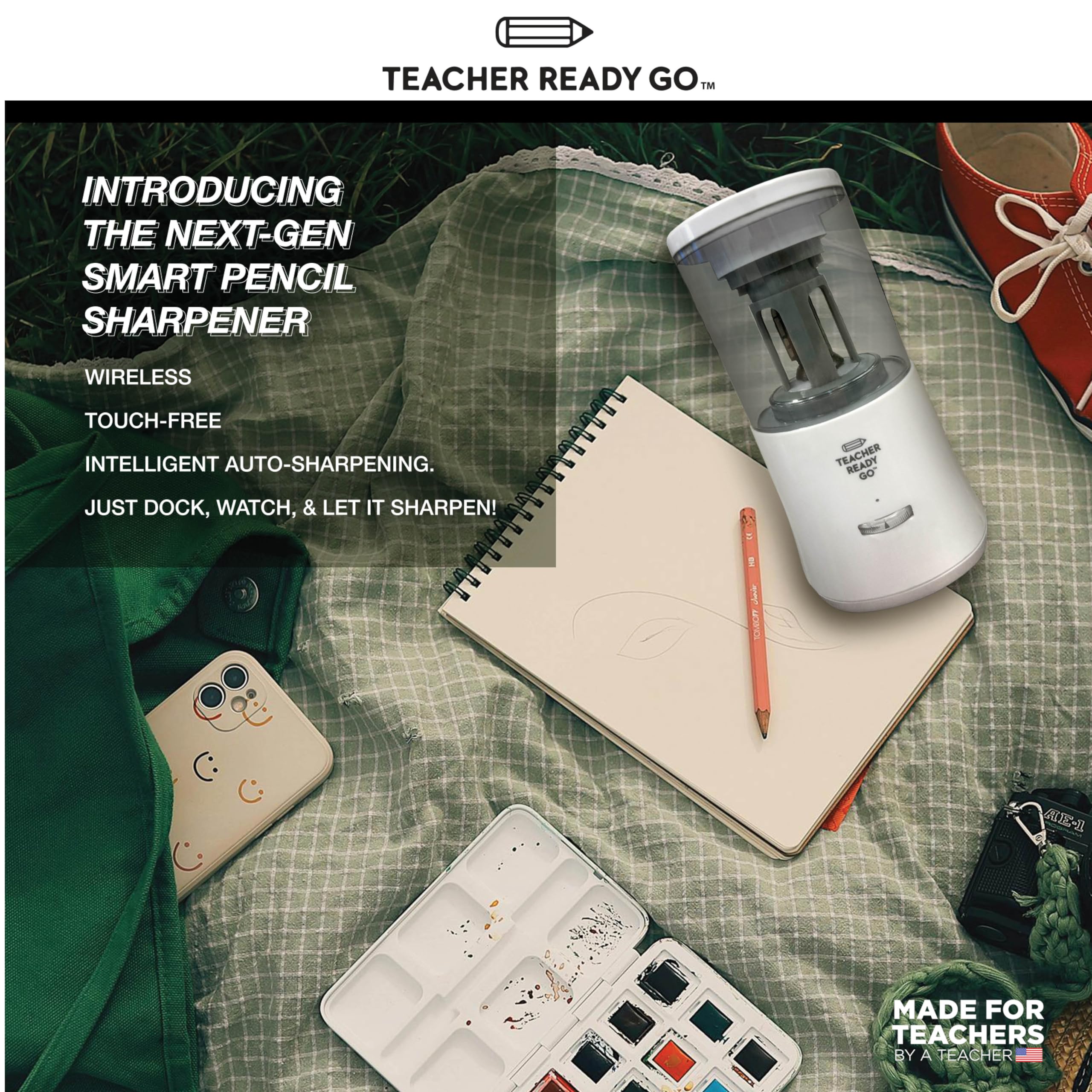 Taille-crayon automatique mains libres Teacher Ready Go