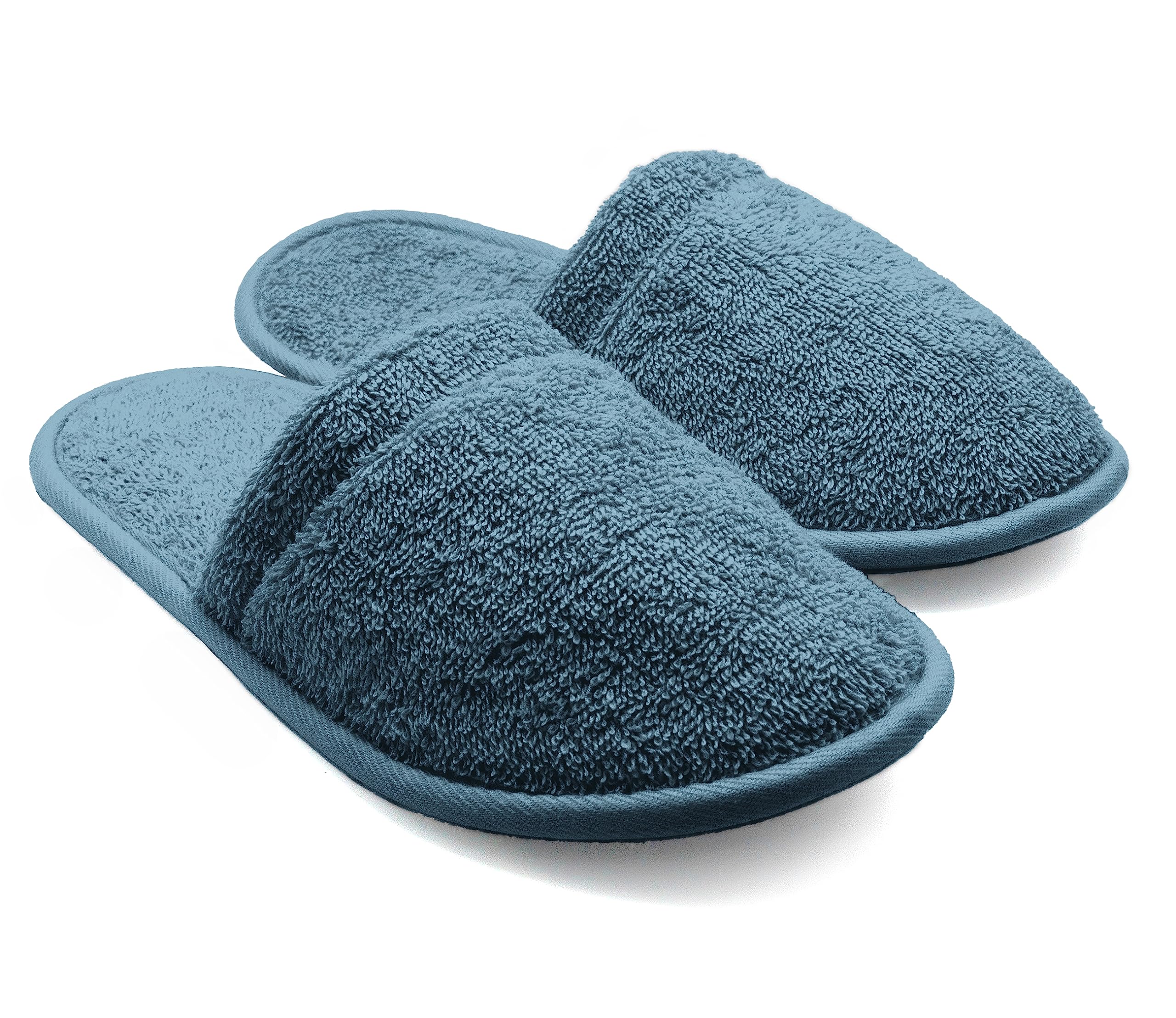 Arus Pantoufles Mules 1 Paire Chaussons de Bain Ultra-Légers – Éponge 100% Coton – Antidérapants, Respirants – Taille 38/42 ou 43/46 – Unisexe pour Hôtel, Spa, Piscine, Salle de Bain