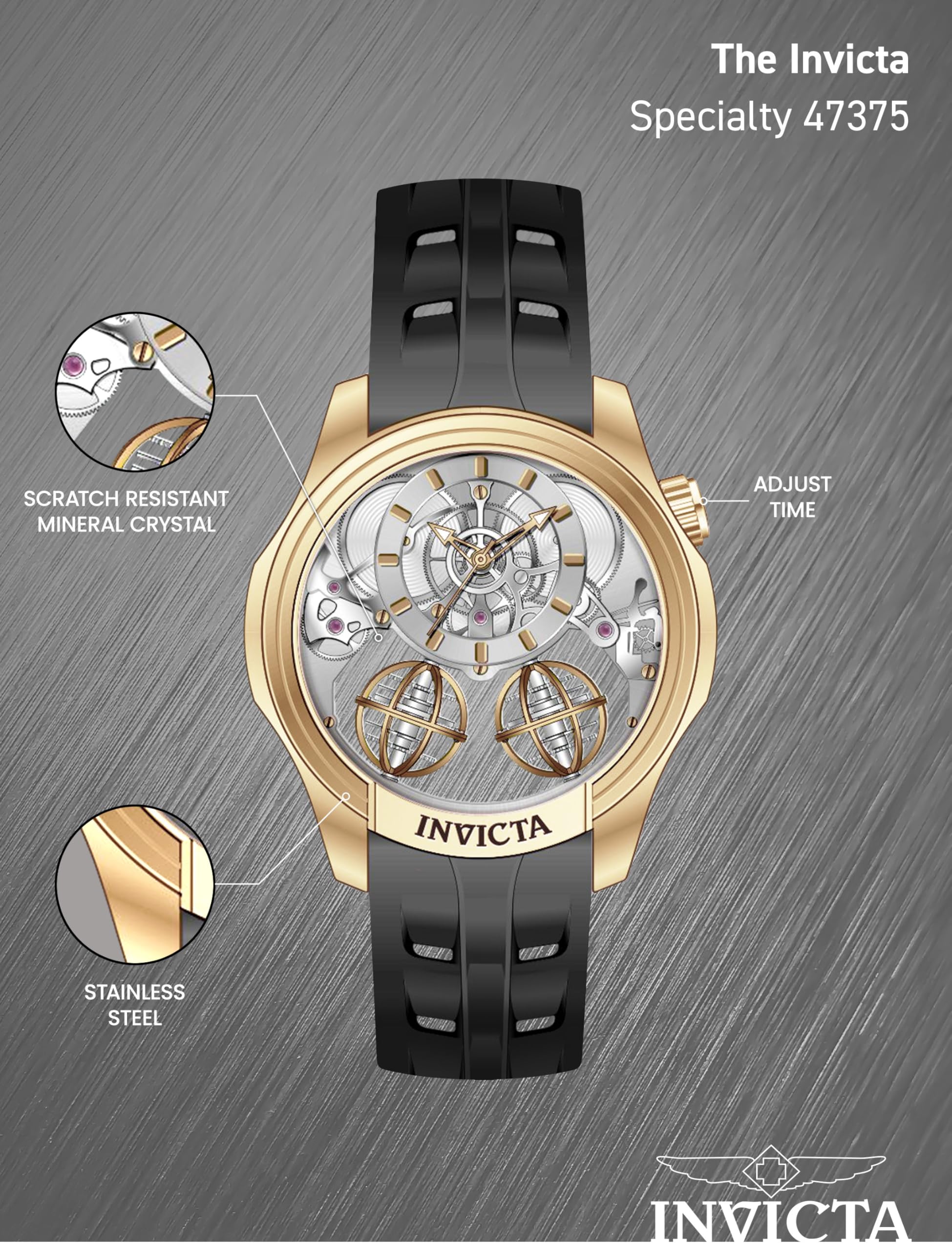 Invicta Specialty Quartz Silver Dial Men's Watch 47376