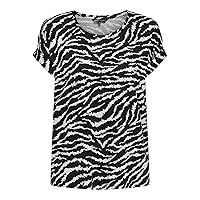 ONLY Onlmoster AOP S/S Noos Jrs Classic Regular Fit Top con Maniche Corte per L'Estate