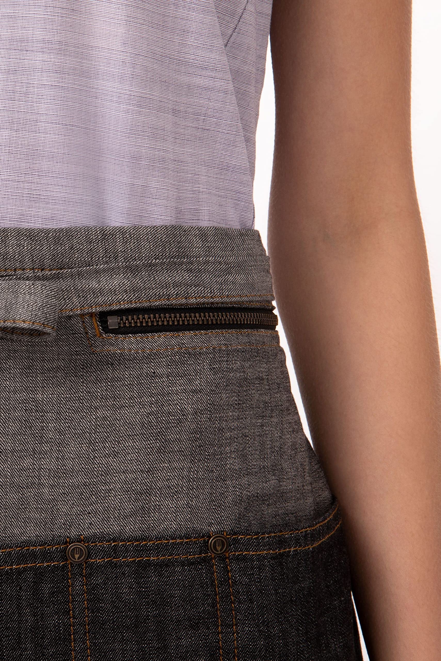Chef Works Delantal unisex de cintura Manhattan