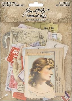 Tim Holtz, Advantus Ephemera Pack Keepsakes Printed Memorabilia, multicolor, Original Version