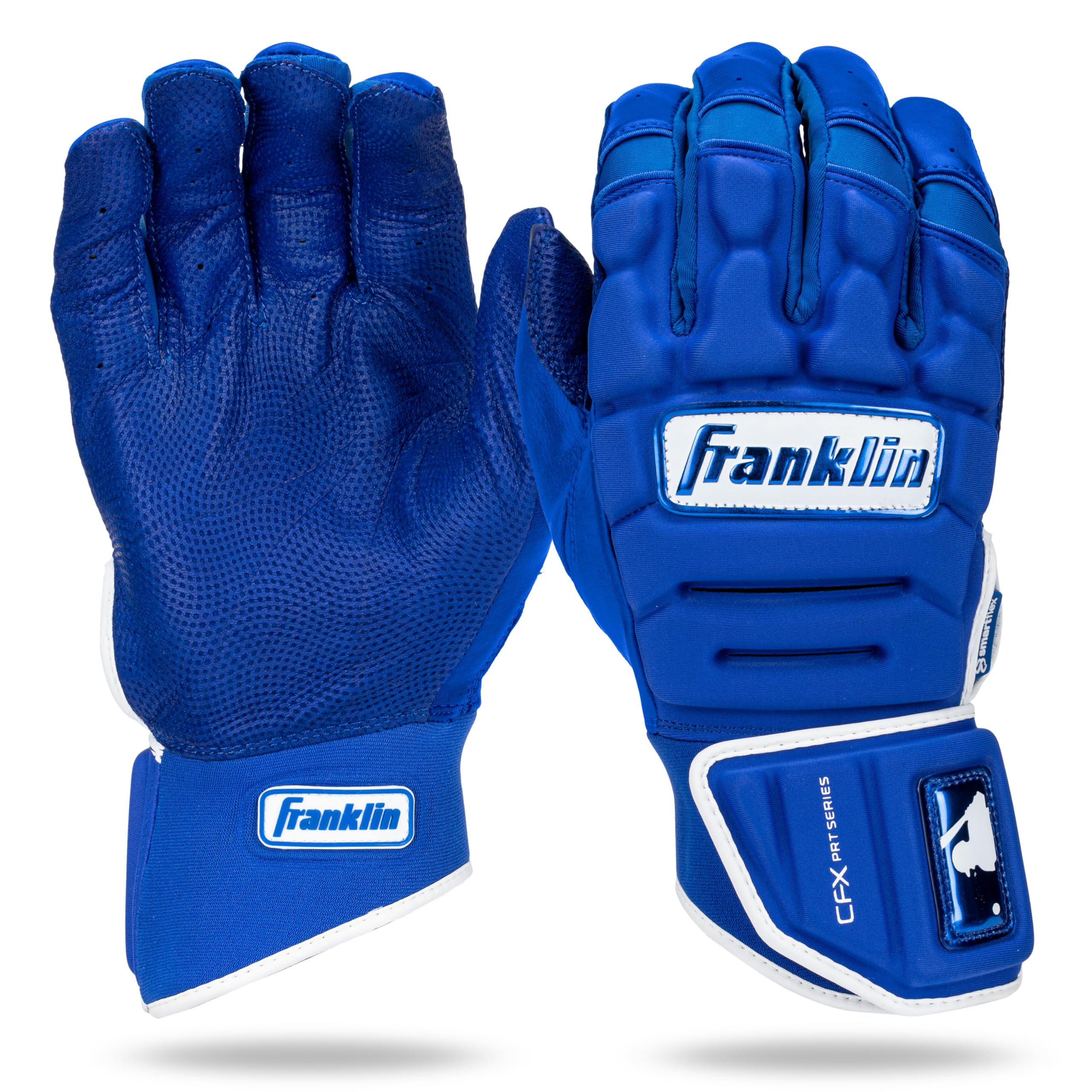 Franklin Sports MLB Batting Gloves - CFX Pro PRT Heavy Duty Protective Baseball + Softball Batting Gloves - Adult Padded Reinforced Leather Batting