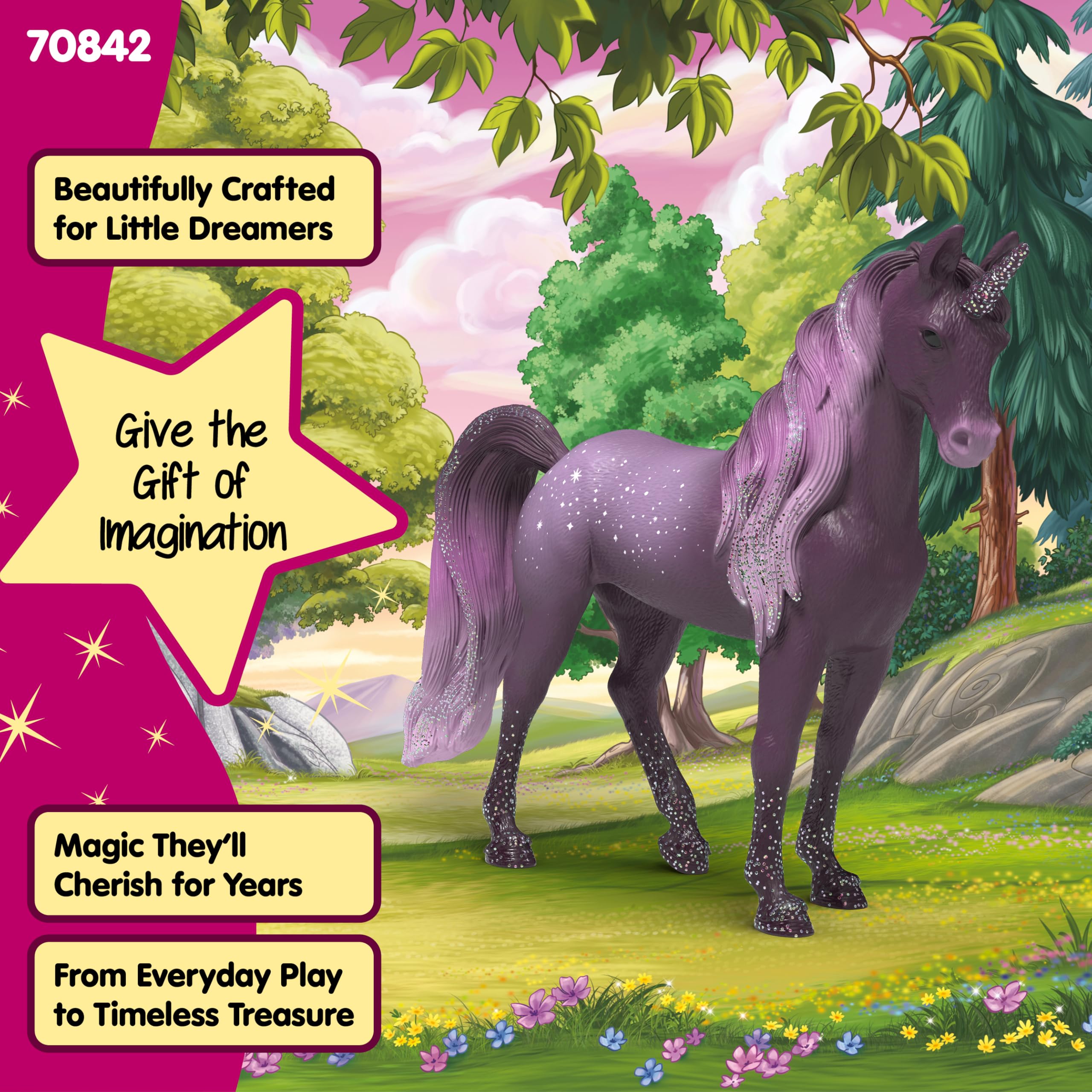 schleich BAYALA | Galaxy Regenbogen Einhorn Stute 70842 | 15 x 8 x 18 cm | Spielfigur ab 5 Jahren | detailgetreue, fantastische Figuren | magische Sammelfiguren | Geschenk für Mädchen und Jungen