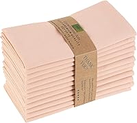 Vista 8 de Set de 12 servilletas de tela de 85% algodón y 15% lino para uso diario de tamaño grande, servilletas especiales de Pascua con esquinas ingletadas