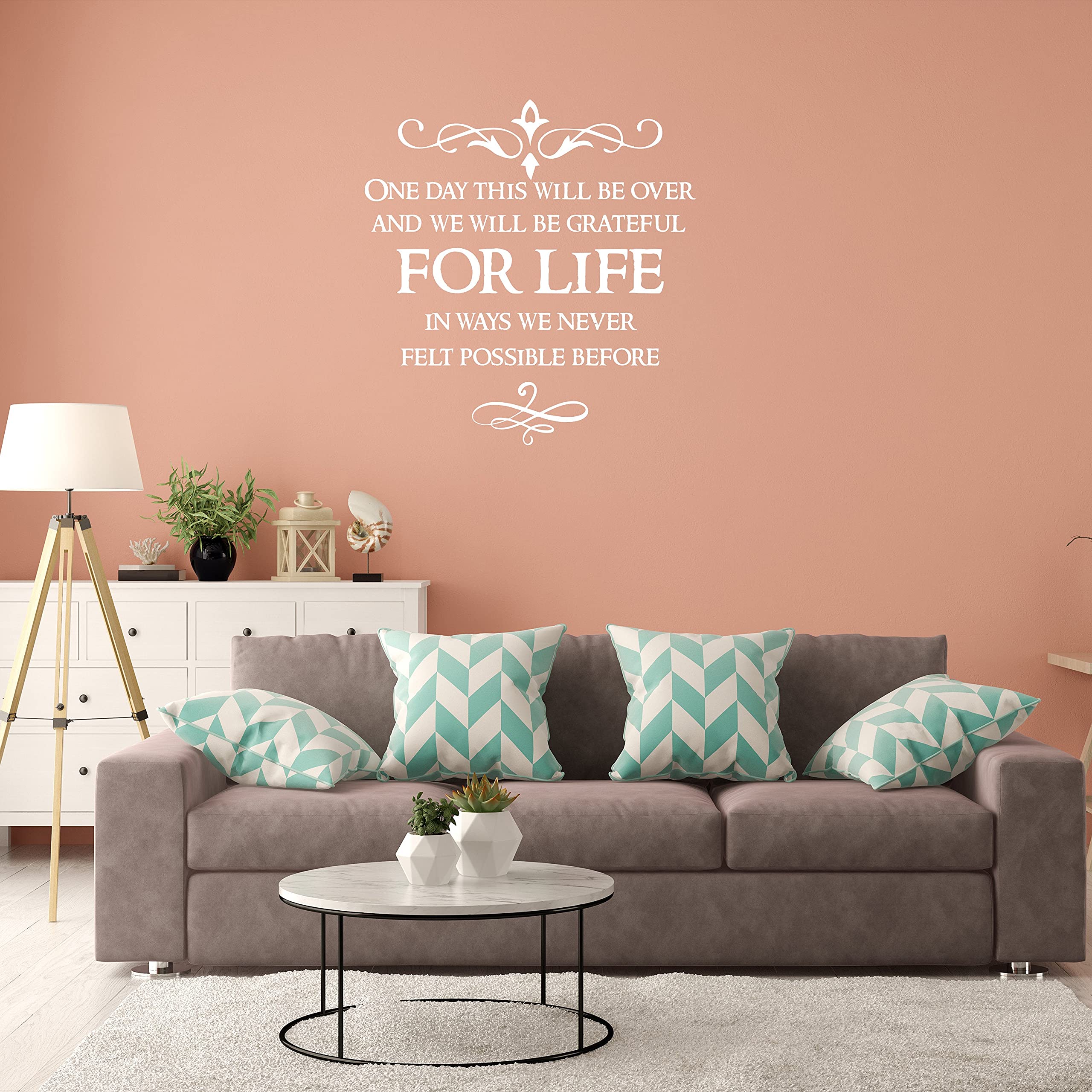 Lockdown Positive Cote Sticker – Inspirador calcomanía de vinilo para decoración de pared para adultos – Motivacional impermeable dormitorio grande inspirador dicho