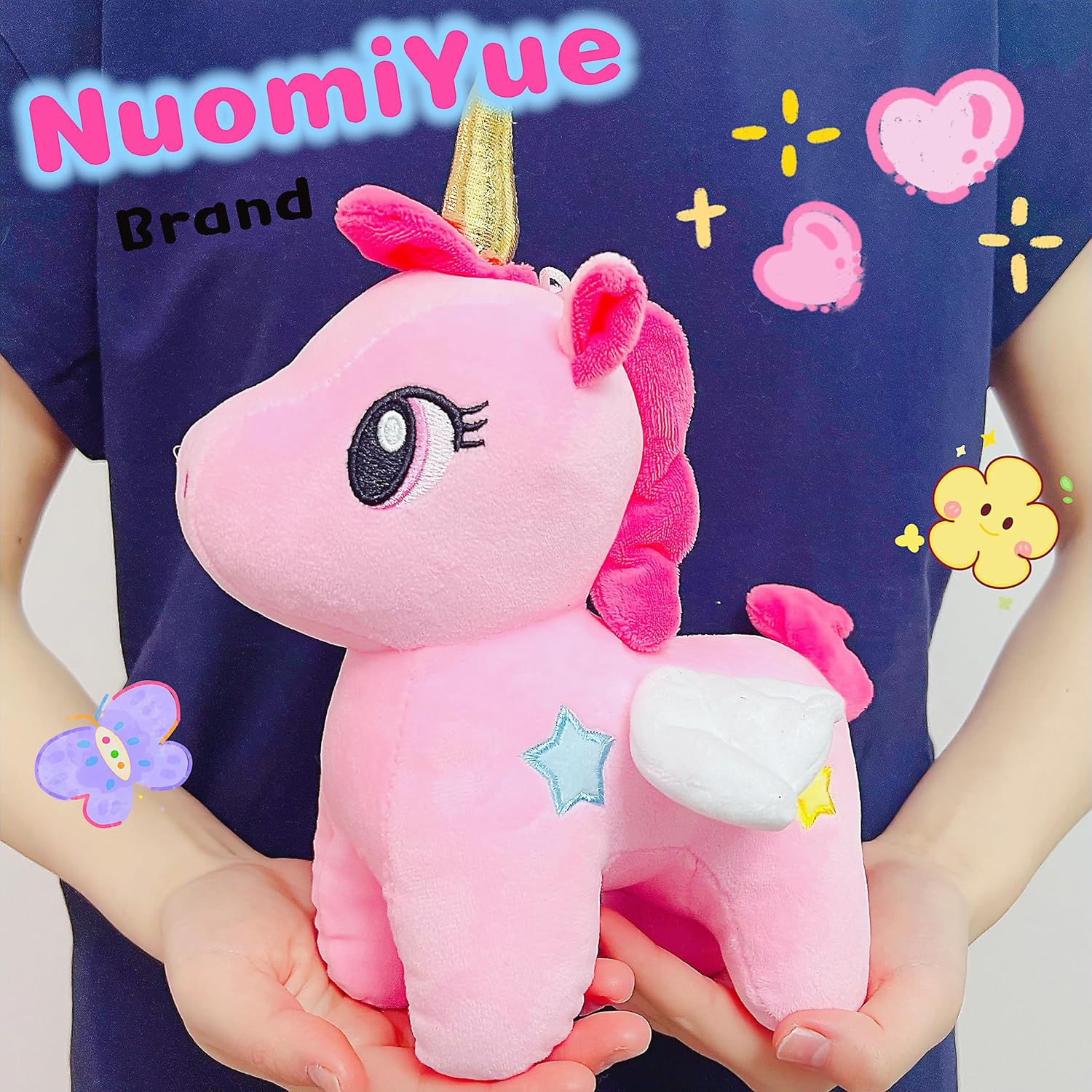 Pink Unicorn Stuffed Animal Plush Toys, Kawaii Plushies, Huggable and Cute Pink Plush Unicorn Toys Stuffed Animals for Girls, Boys, Birthday Gifts, Christmas Decorations, Valentines Day Gifts - Image 4