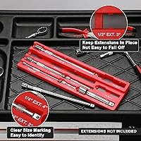 Vista 3 de Mayouko Organizador Magnético de Extensión de Enchufe de ABS, Soporte de Barra de Extensión de Enchufe, Compatible con Extensiones de 1/4", 3/8