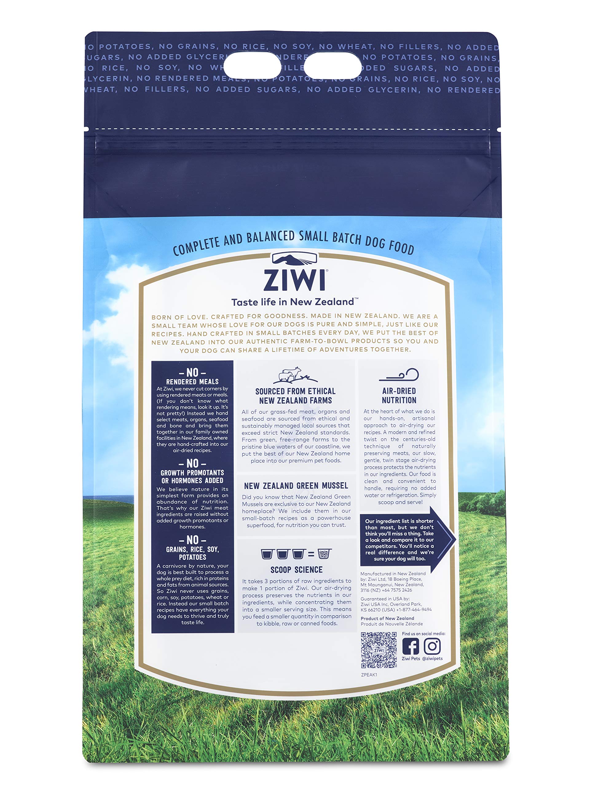 Buy ZIWI Peak AirDried Dog Food All Natural, High Protein, Grain