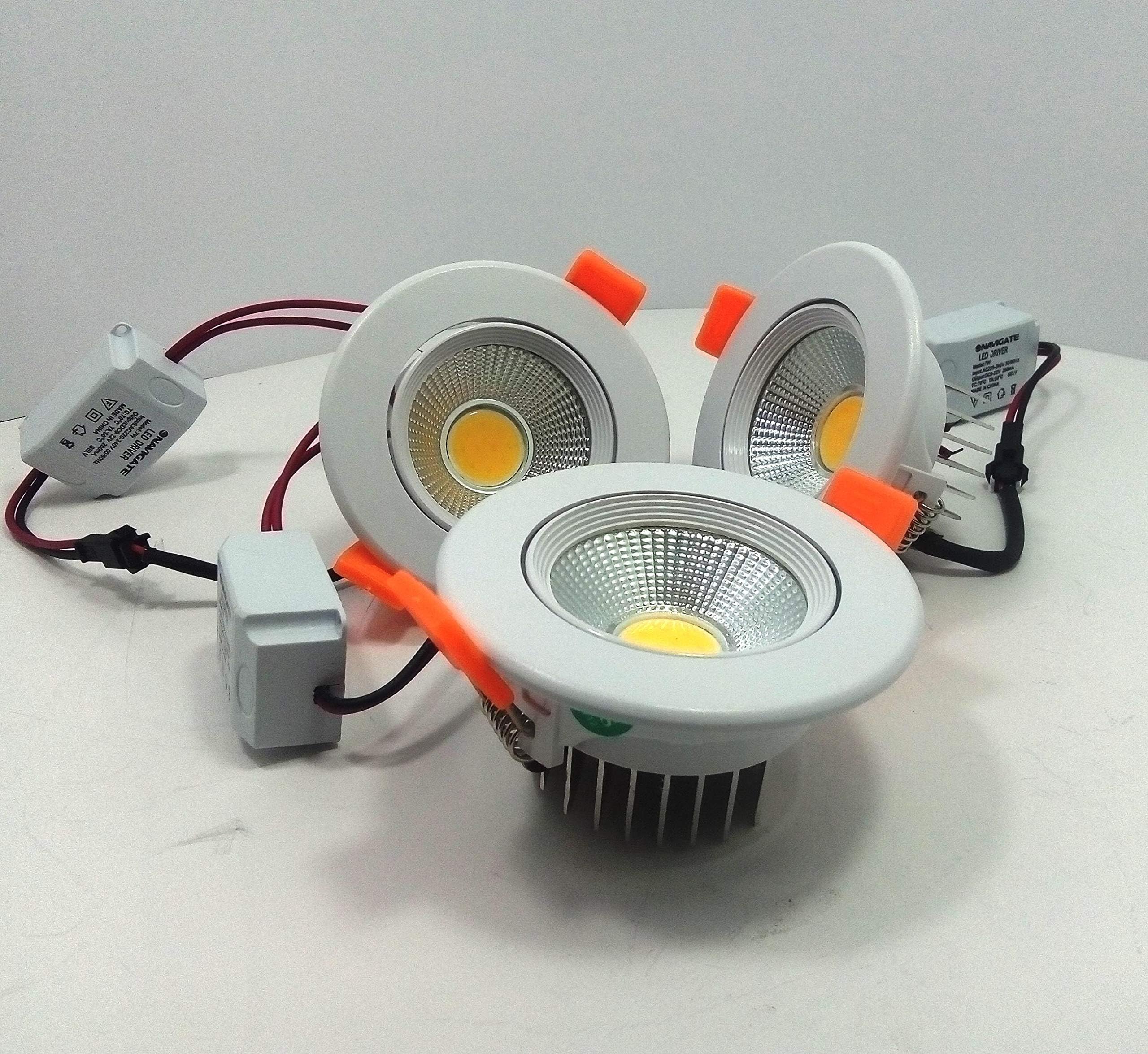 Navigate 3 PCS Led Panel Spot 7 Watt Warm Color 3"