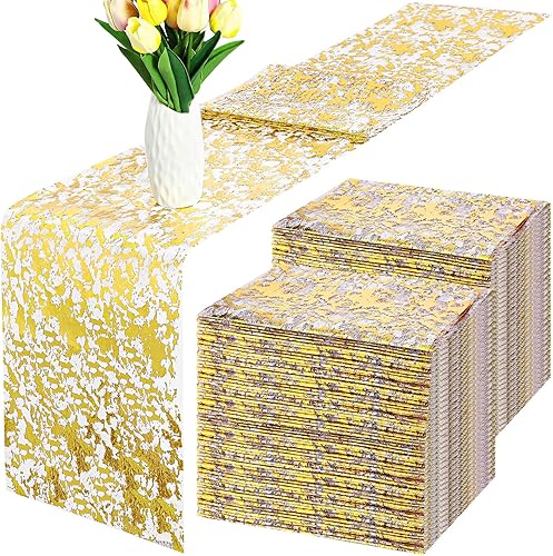 Newwiee 24 caminos de mesa metálicos delgados de 11 x 79 pulgadas, tela de malla con purpurina y lentejuelas, manteles rectangulares para mesa de