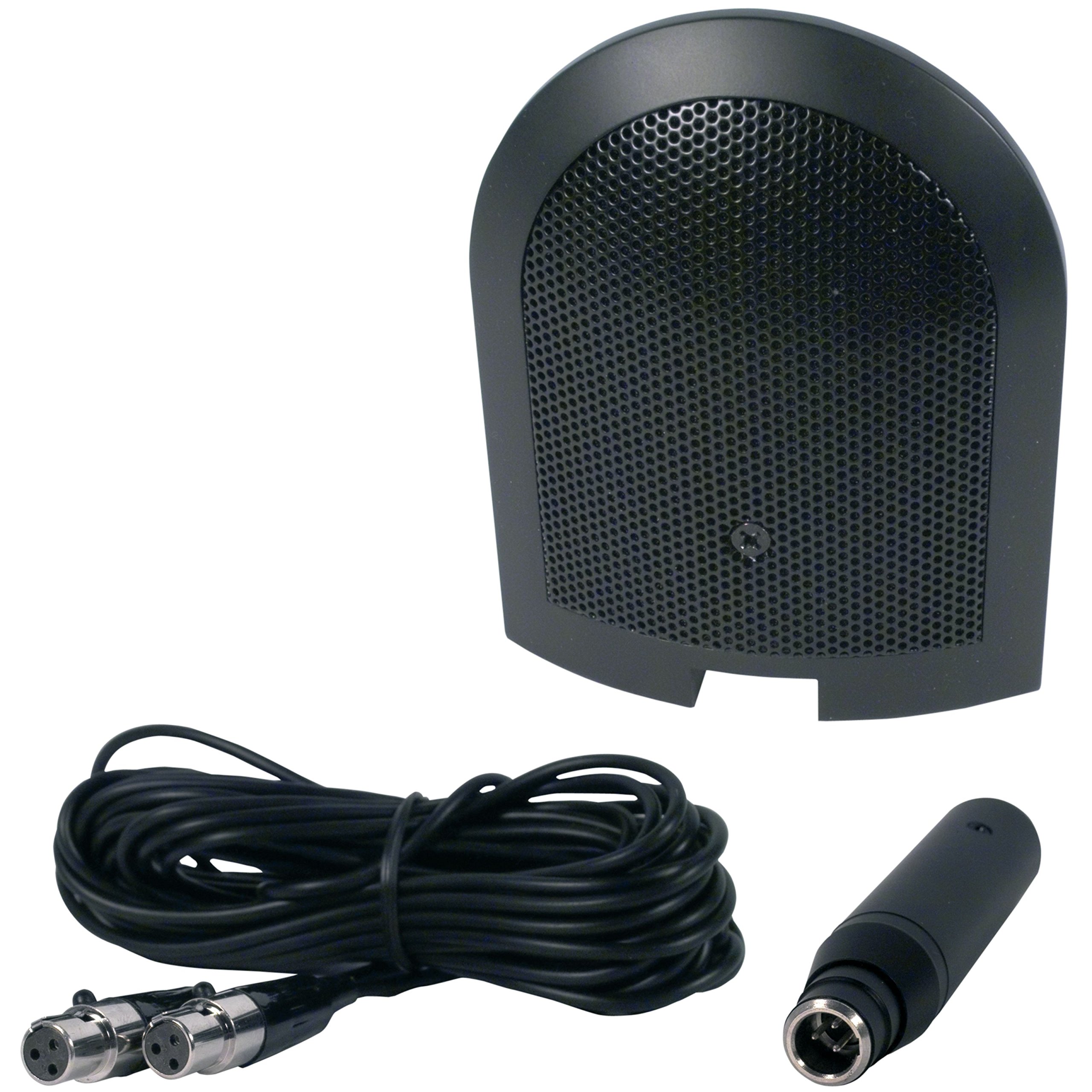 Fame Audio cm 550 Grenzflächenmikrofon, Schwarz, Nierencharakteristik, Mini XLR Anschluss, 5m Anschlusskabel und Adapter, Ideal für Raumakustische Aufnahmen, Hohe Schalldruckquellen