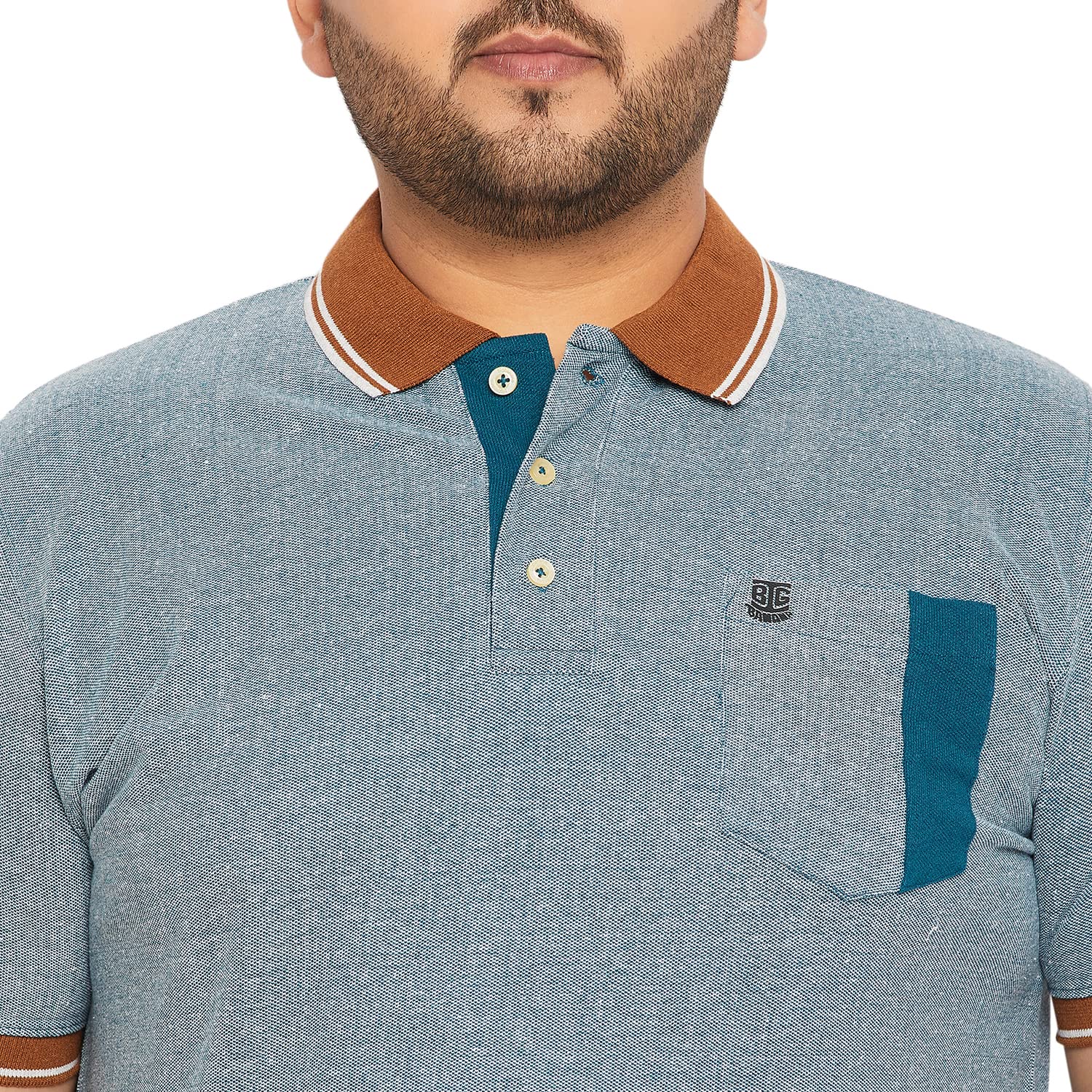 Bigbanana Męska koszulka polo o regularnym kroju plus size