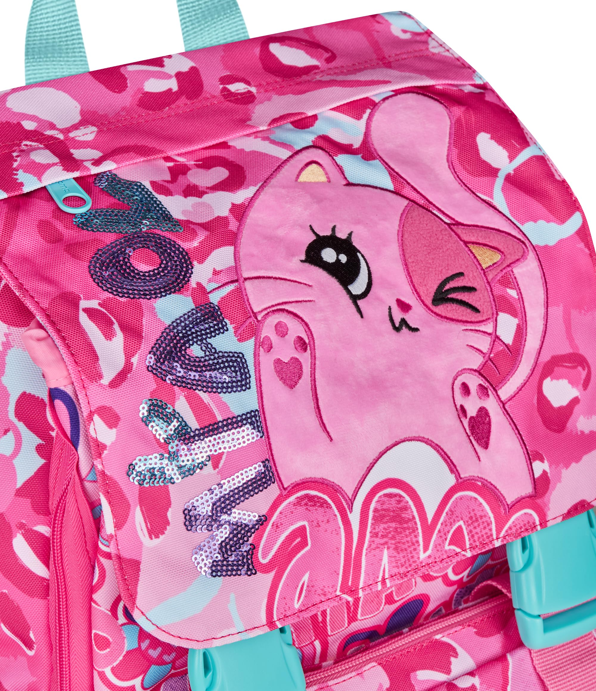 Mitama Zaino Estensibile 4 Zip, CUTIECAT, Rosa, Maxi Capienza, Tasca Porta Borraccia, Doppio Scomparto, Schienale Preformato, Bambina, Scuola Elementare