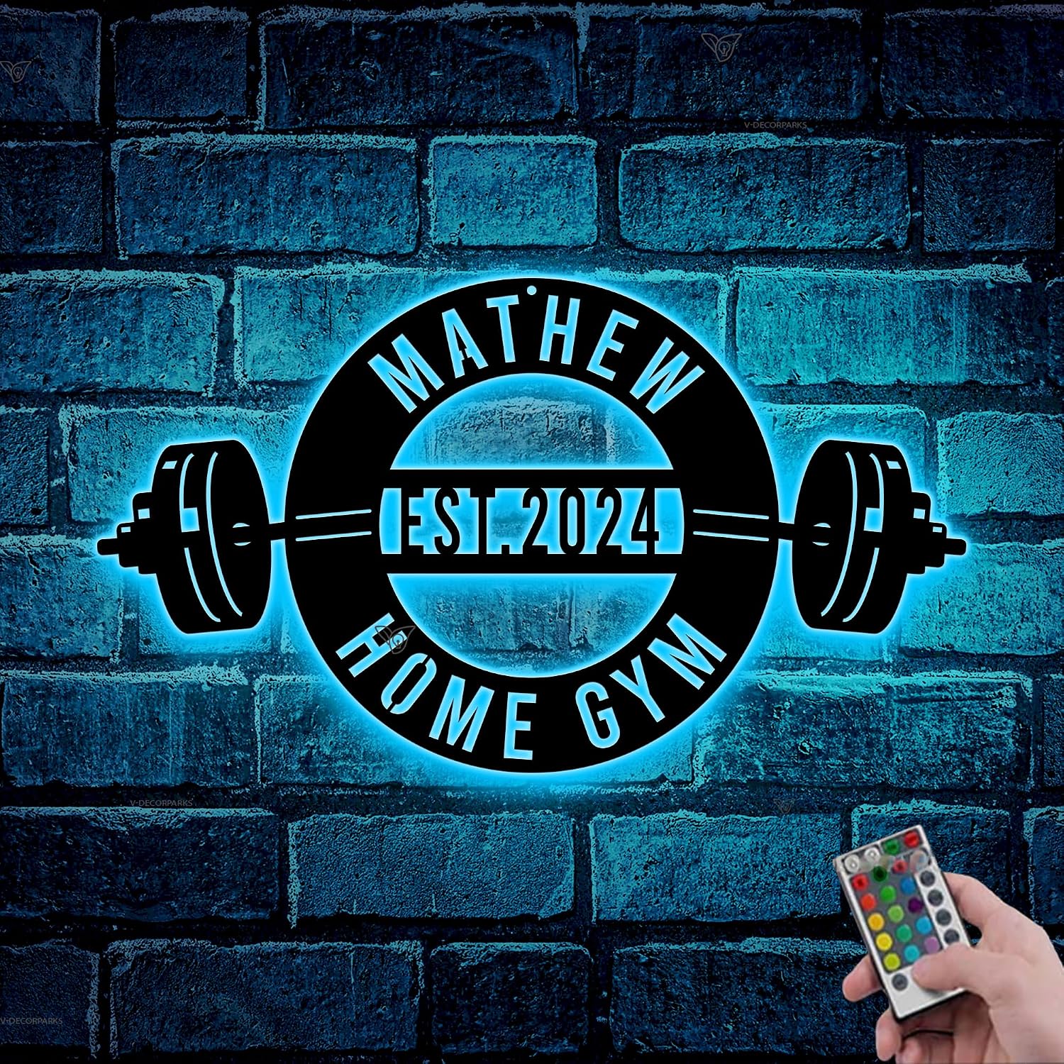 Custom Fitness Club Metal Wall Art, Home Gym Decorative Sign - Fitness Metal Sign for Wall Decor Home Decor 32 Model-07