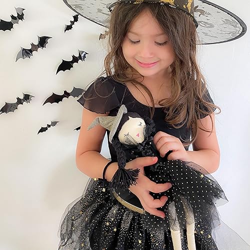 Miniatura 7 de MON AMI Peluche Bellamy de murciélago gris, 15 x 14 pulgadas, juguete de murciélago de Halloween de alta calidad, uso como decoración de