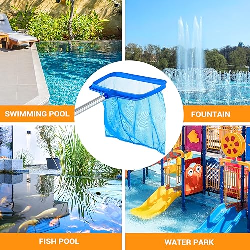 Miniatura 5 de Skimmer de piscina - Red de skimmer de piscina sin poste, red de skimmer de hojas de piscina con marco reforzado, redes de piscina de mayor