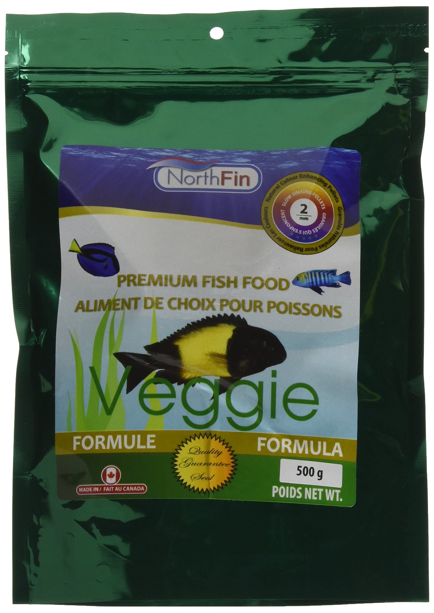 NorthfinFood Veggie Formula 2mm Pellet 500 Gram Package