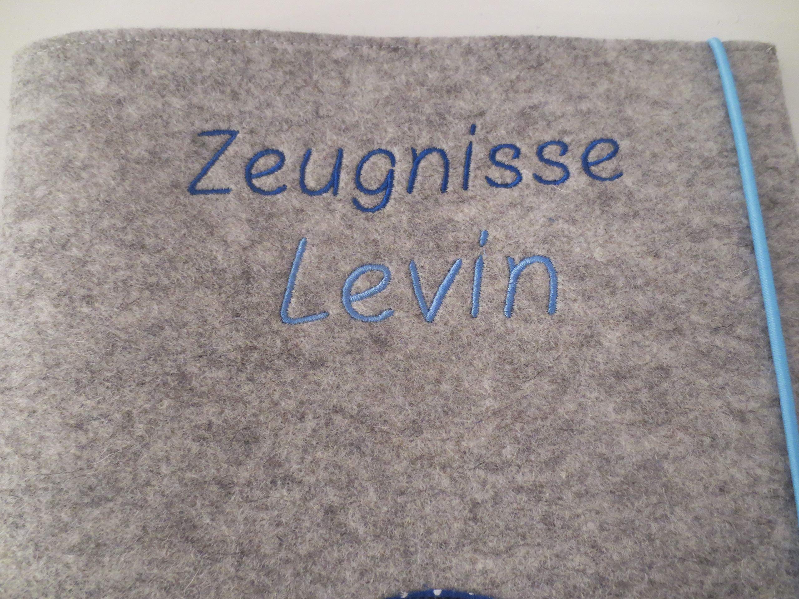 Zeugnismappe Wollfilz Mappe Zeugnisse DIN A4 Grundschule Schule