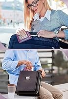 Vista 156 de Travelambo Billetera delgada con bolsillo delantero y clip para el dinero con bloqueo de identificación por radiofrecuencia, talla única