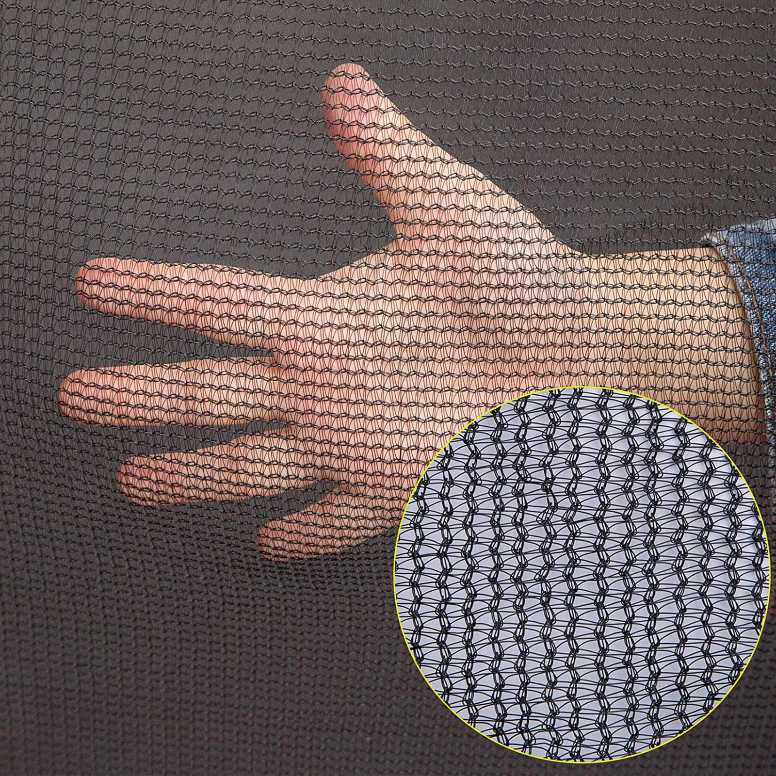 Red de Recambio para Cama elástica, Marco Redondo Recto del reemplazo 8 Postes de la Red de Seguridad del trampolín del 14ft
