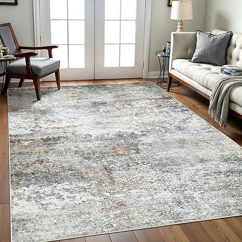 Miniatura 29 de Art&Tuft Alfombra Lavable, Alfombras de Área Abstractas con Respaldo Antideslizante, Alfombras Resistente a Manchas para Sala de Estar, Alfombra