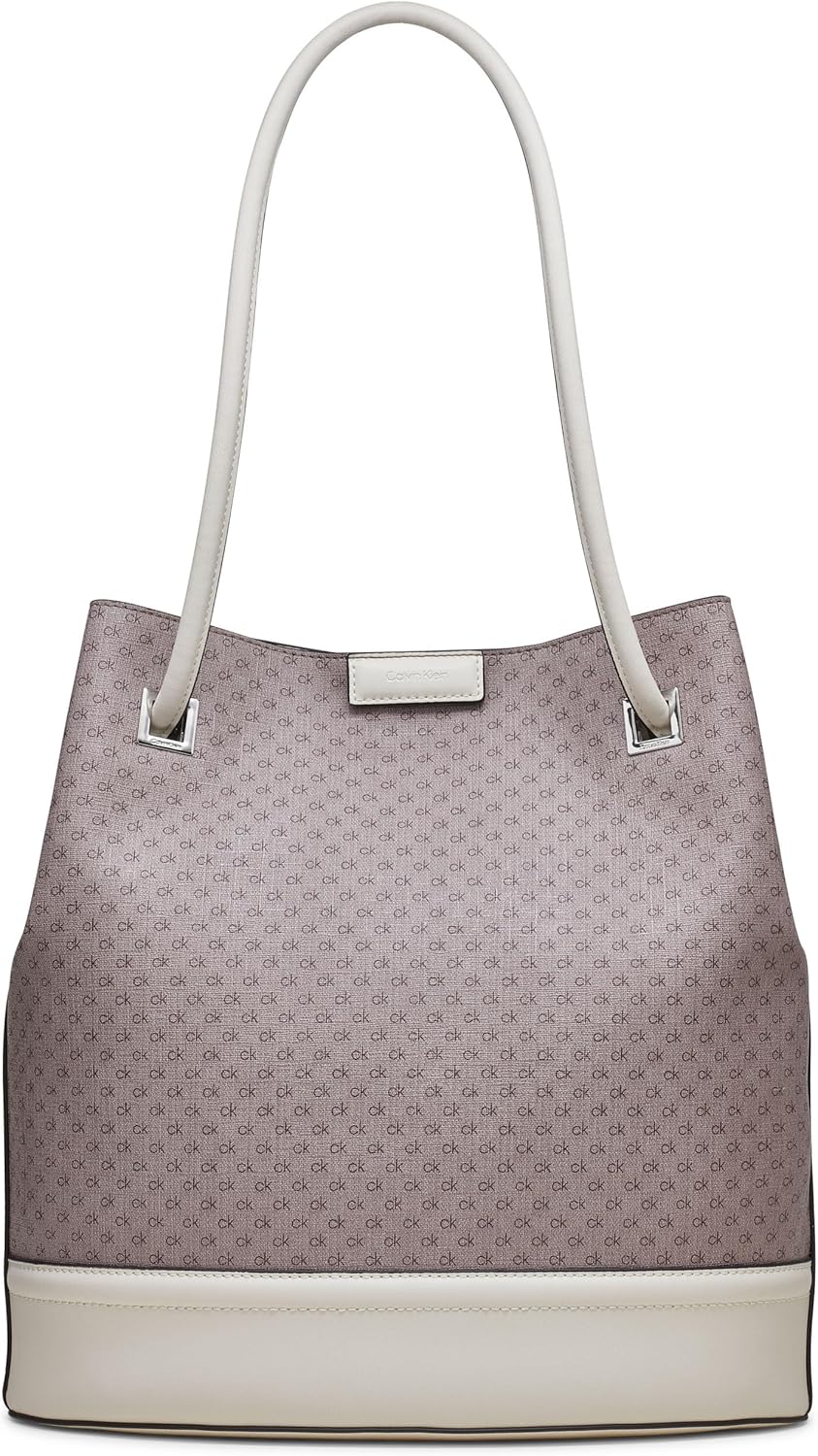 Calvin Klein womens Ash Tote Bag – North/South, Vegan Leather, 2 Pockets