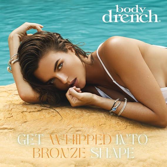 Body Drench QuickTan Self Tanner Mousse Medium Dark Tan, Sunless Tanning Foam for Body, Natural-Looking Glow, 4.2 oz