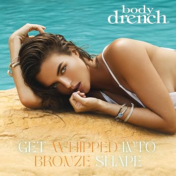 Body Drench QuickTan Self Tanner Mousse Medium Dark Tan, Sunless Tanning Foam for Body, Natural-Looking Glow, 4.2 oz