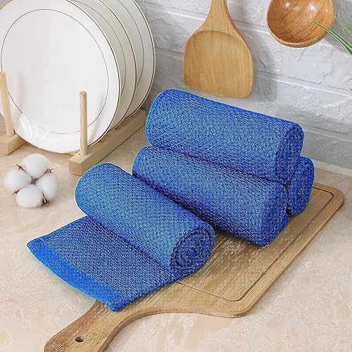 Miniatura 376 de Kitinjoy - Paños de cocina 100% algodón, paquete de 6 paños de cocina ultra suaves y absorbentes para secar platos, toallas de cocina de secado