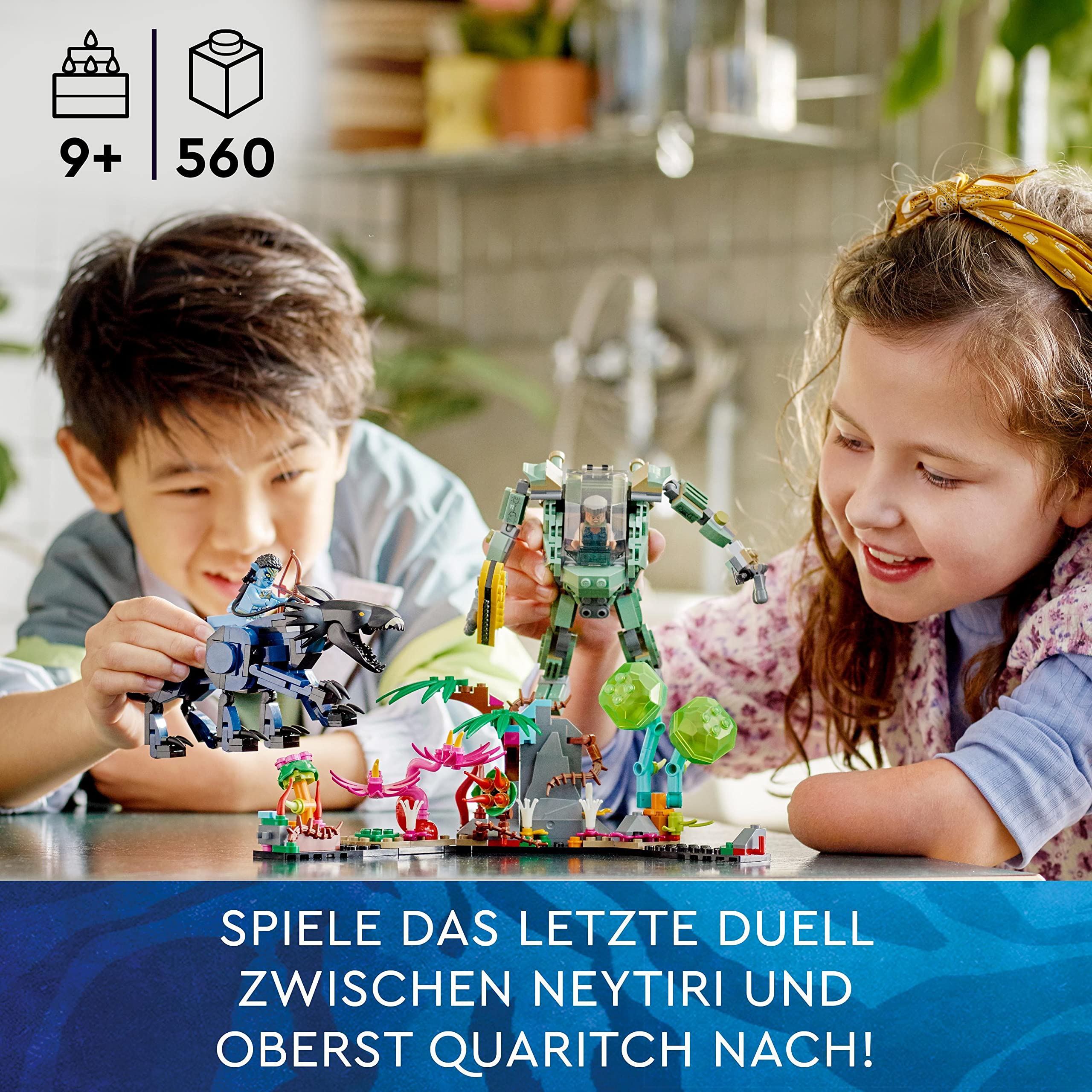 LEGO 75571 Avatar Neytiri und Thanator vs. Quaritch im MPA, baubares Action-Spielzeug mit Tierfigur und Pandora-Filmszene 2022, Geschenk für Kinder