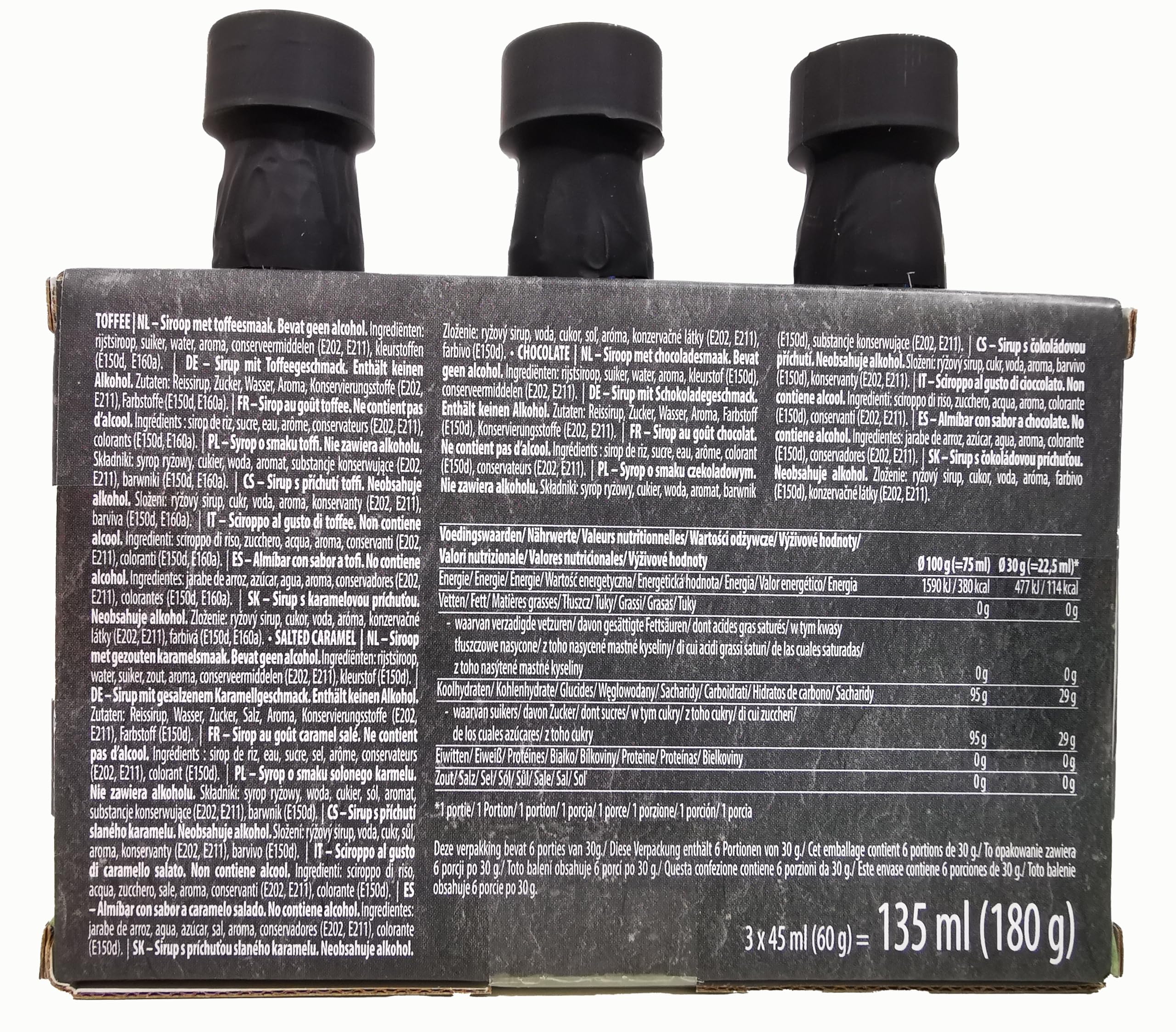 OsoRetail pack de 3 botellas de sirope de café | Funlab Select Almíbar de Toffee, Almíbar de Caramelo Salado y Almíbar de Chocolate | para cafés y bebidas calientes | 3x 45ml
