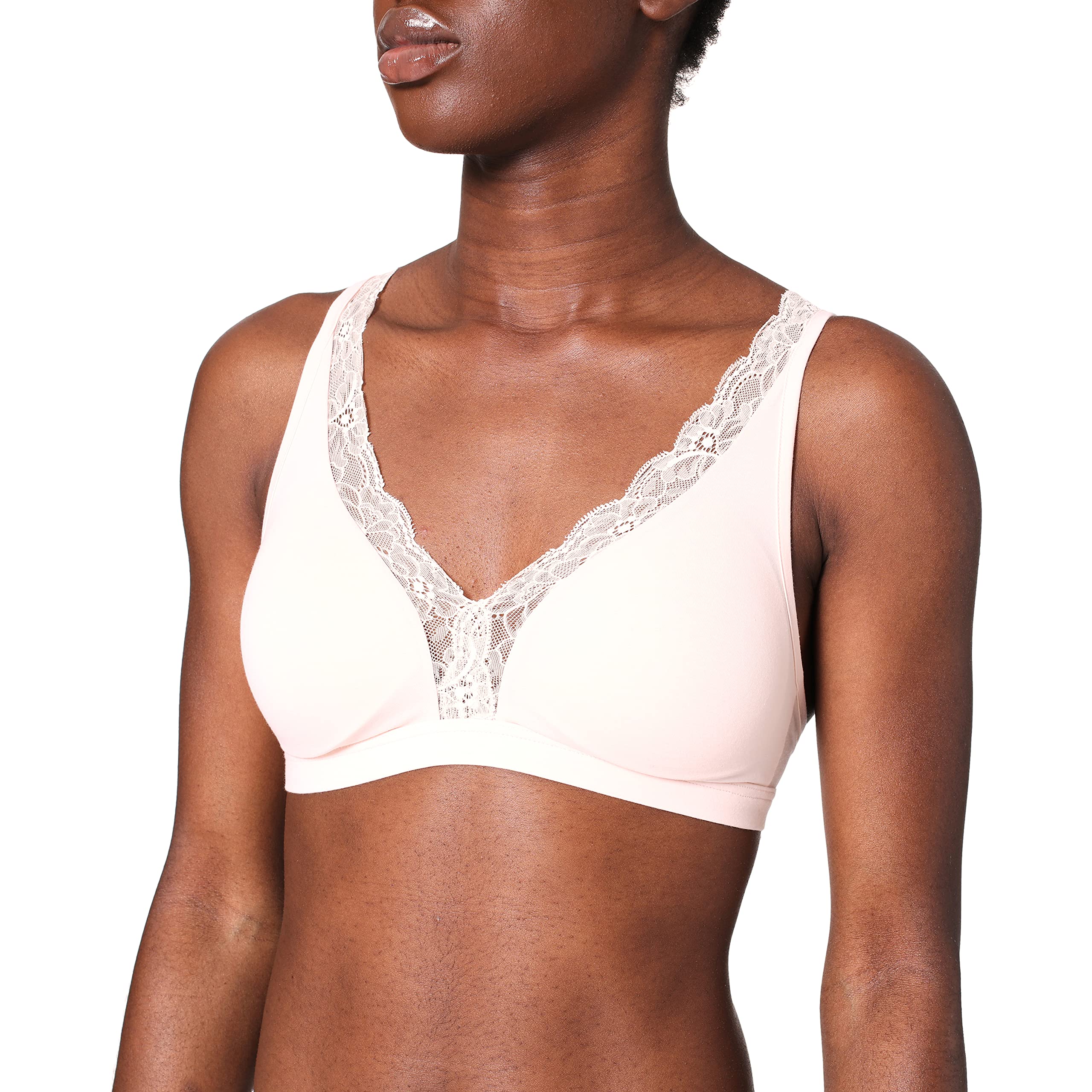 Soft Cup Bra with Cotton Lace Trim by HANRO