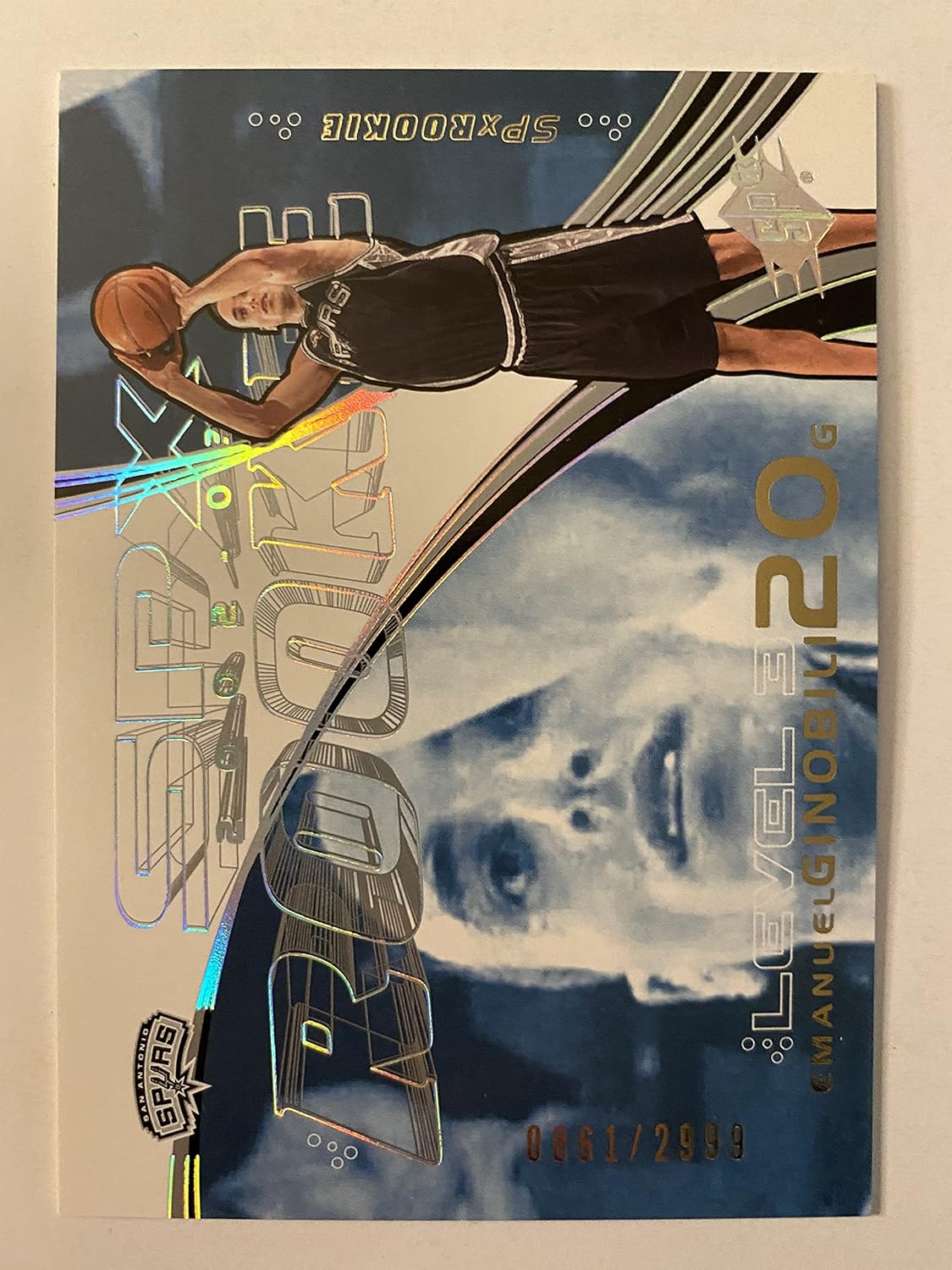 Emanuel Ginobili 2002 SP SPX Rookie Pack Fresh Trading Card #155 Officially Licensed NBA Basketball San Antonio Spurs