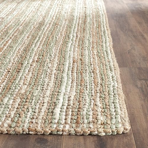 Vista 58 de SAFAVIEH Colección Natural Fiber NF447A - Tapete de pasillo, yute texturizado grueso tejido a mano de 0.75 pulgadas de grosor, ideal para zonas