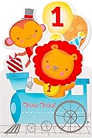 Vista 7 de American Greetings Tarjeta de primer cumpleaños para niño (dinosaurio)