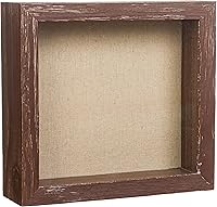 Vista 8 de Shadow Box - Marco de fotos de madera natural de 12 x 16 pulgadas con parte trasera de lino para recuerdos, alfileres, premios, medallas, entradas