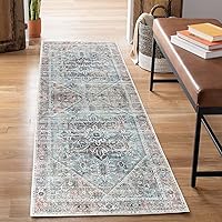 Vista 35 de Bloom Rugs Alfombra de pasillo lavable antideslizante de 7 pies – Beige/Gris Camino tradicional para entrada, pasillo, baño y cocina