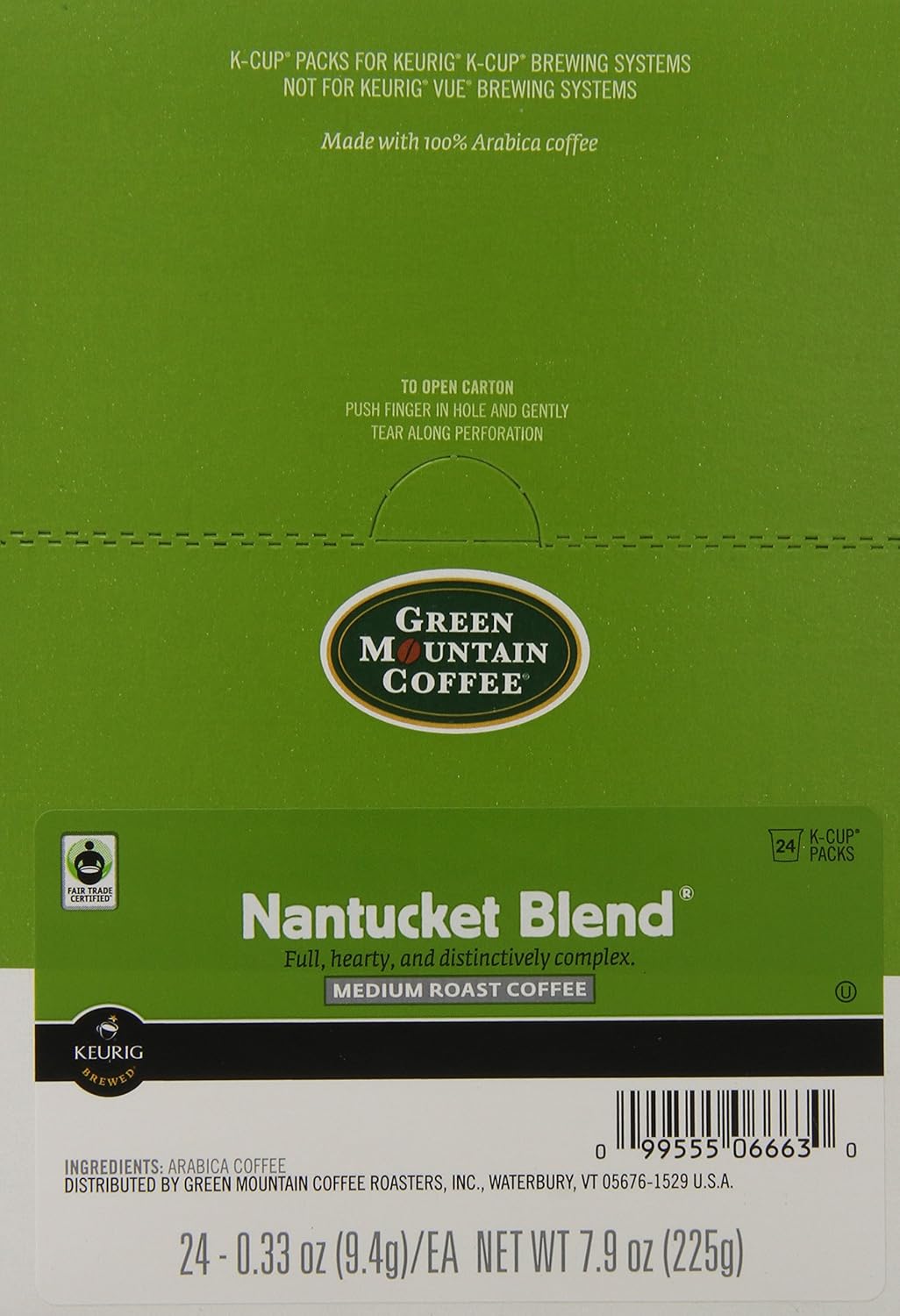 Green Mountain Coffee Nantucket Blend, Medium Roast, 24-Count -0.33 oz- K-Cups for Keurig Brewers (Pack of 2)
