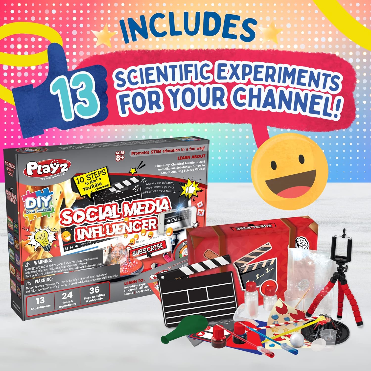 Buy Playz Social Media Influencer Science Kit for Kids with 13+ Viral