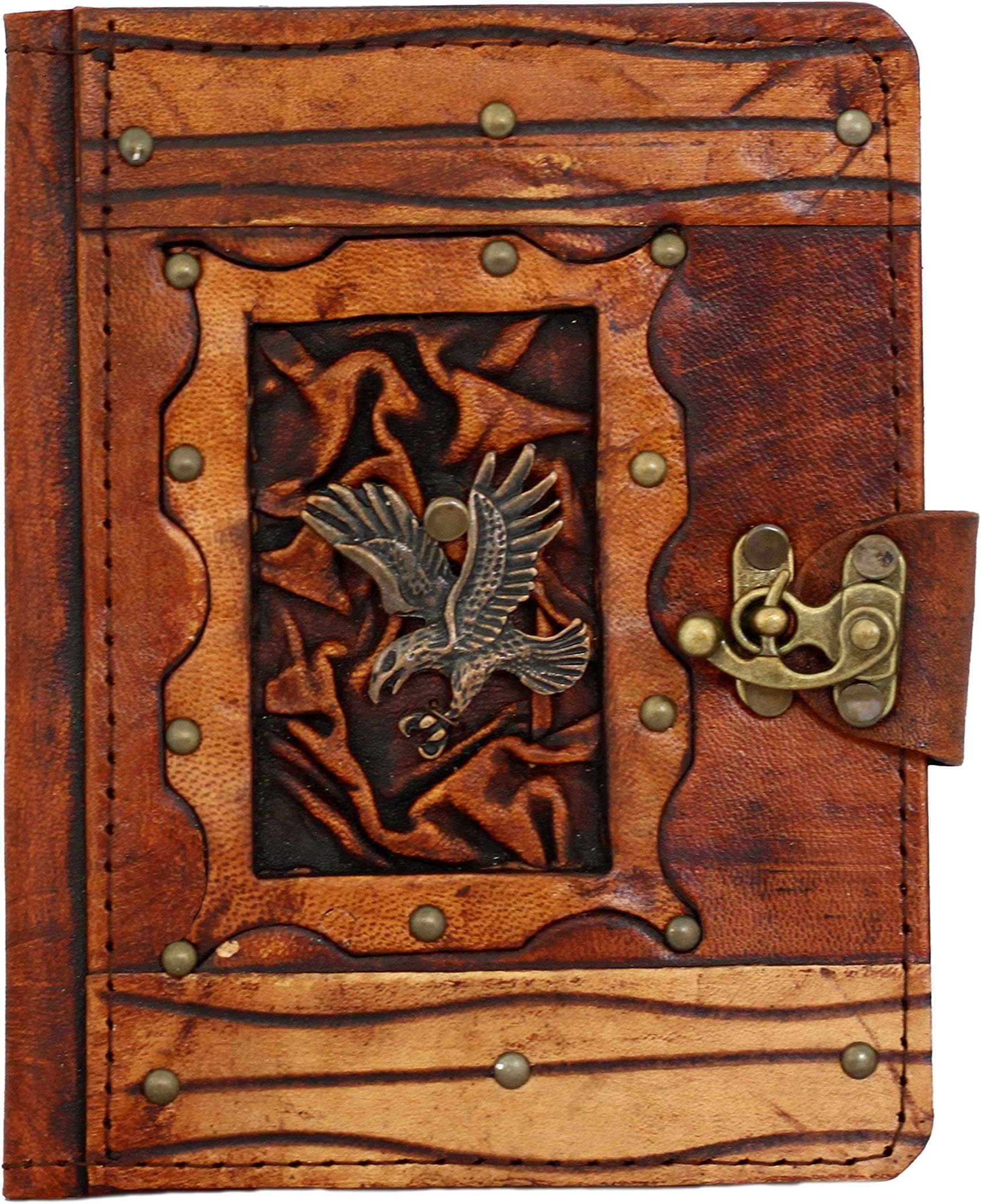 Diving Eagle Pendant Kindle Touch Paperwhite Voyage Kindle 4 5 Case Cover Vintage Leather Hardcover Wallet Pouch Cases Covers Lock Brown Suitable for Kobo Glo Kobo Touch Kobo Aura Sony PRS