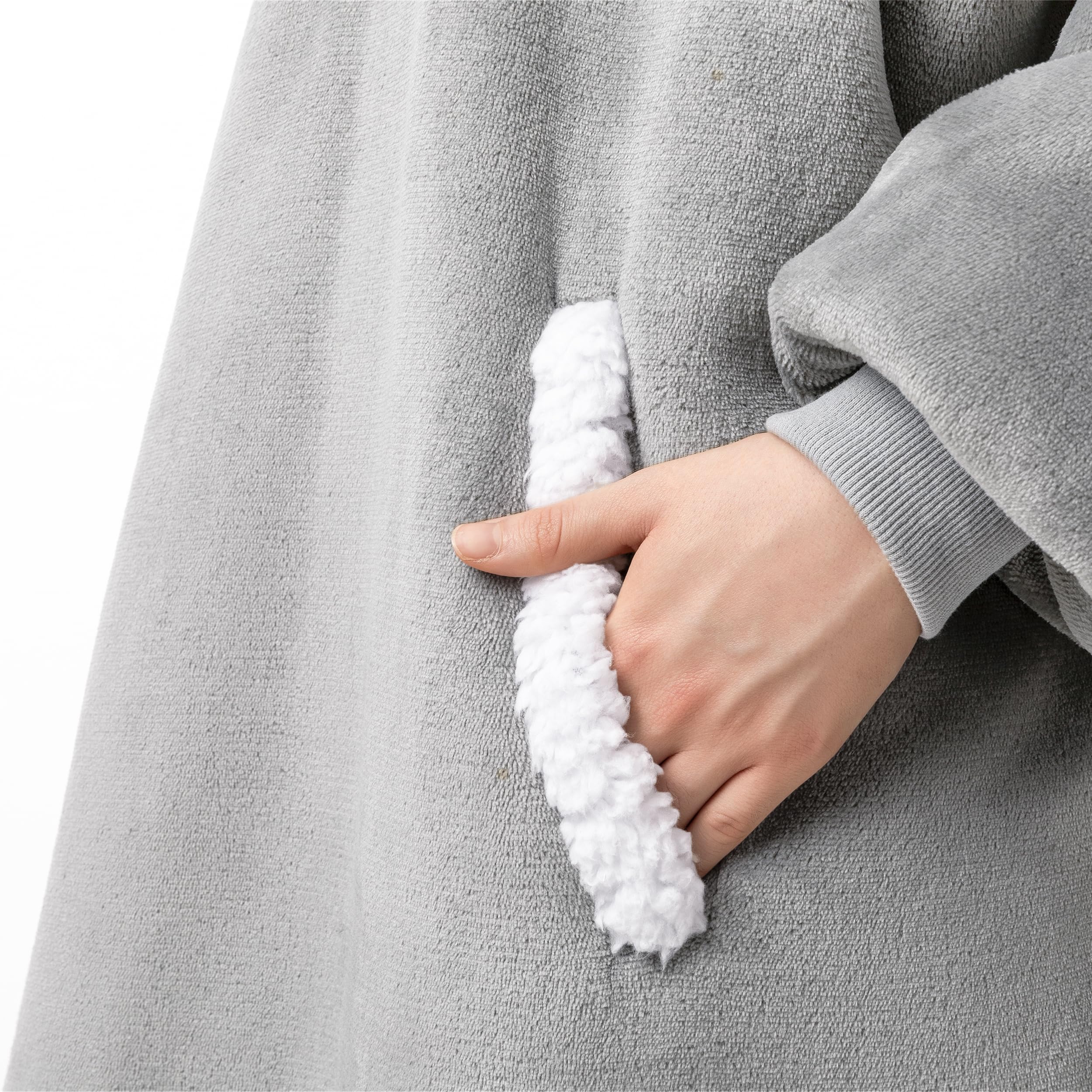 HBlifeOversized Wearable Blanket Hoodie for Adults, Thick Sherpa Fleece  Sweatshirt with Elastic Sleeves Giant Pockets, Cozy Plush Fleece Jacket, 