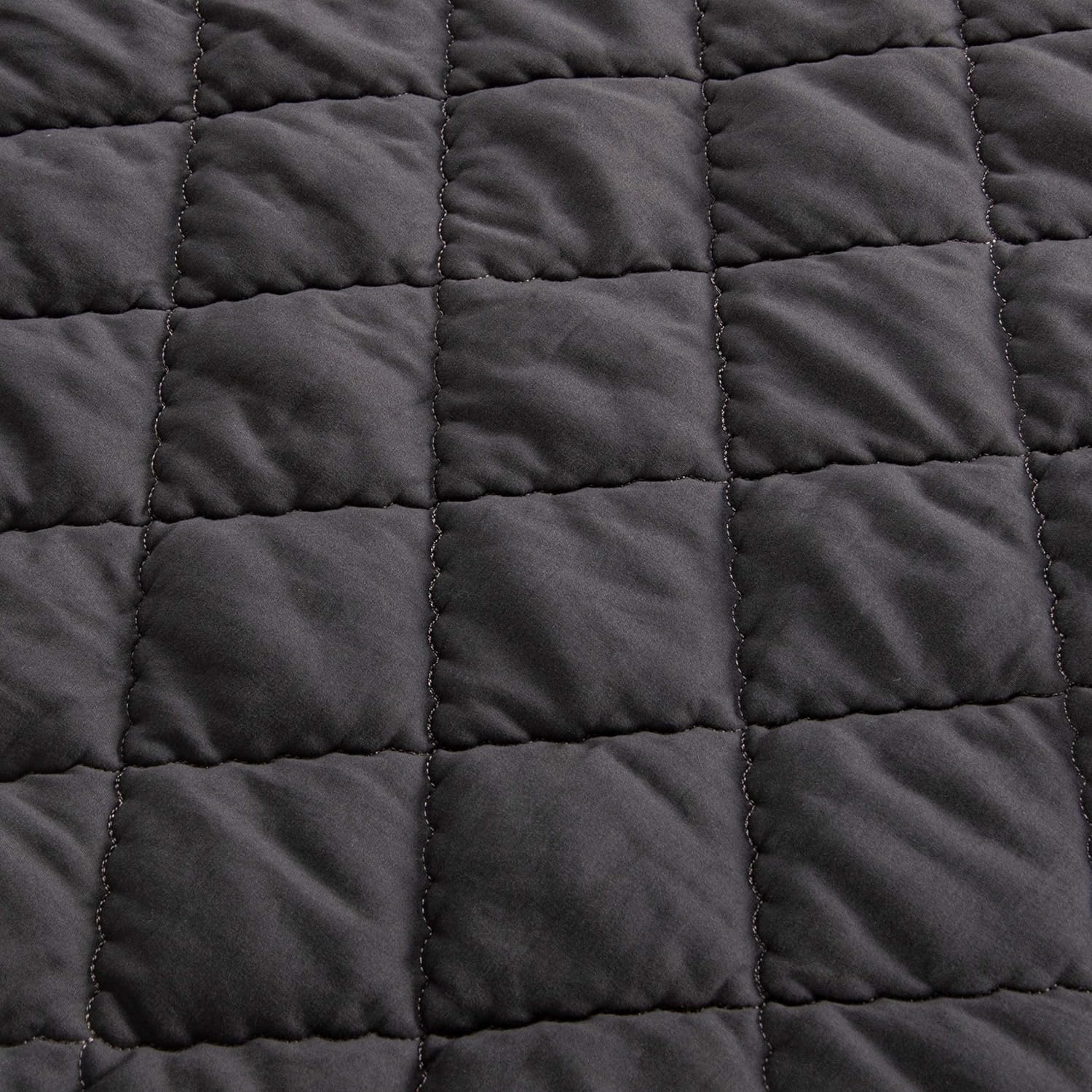 FLXXIE Down Alternative Toddler Comforter, Lightweight, Machine Washable and Warm Baby Crib Quilted Blanket for Stroller, Travel, 39x47 Inches, Dark Grey - Image 5