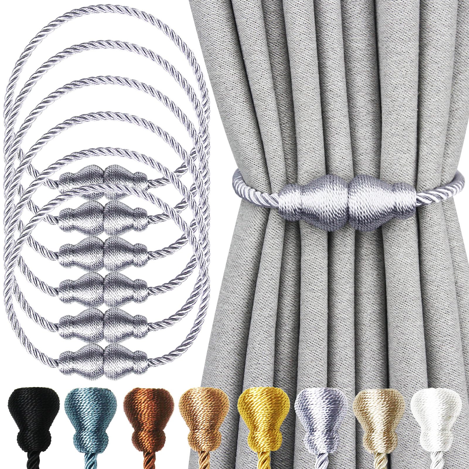 Magnetic Curtain Tiebacks Decorative Curtain Holders for Drapes Nieffeiy