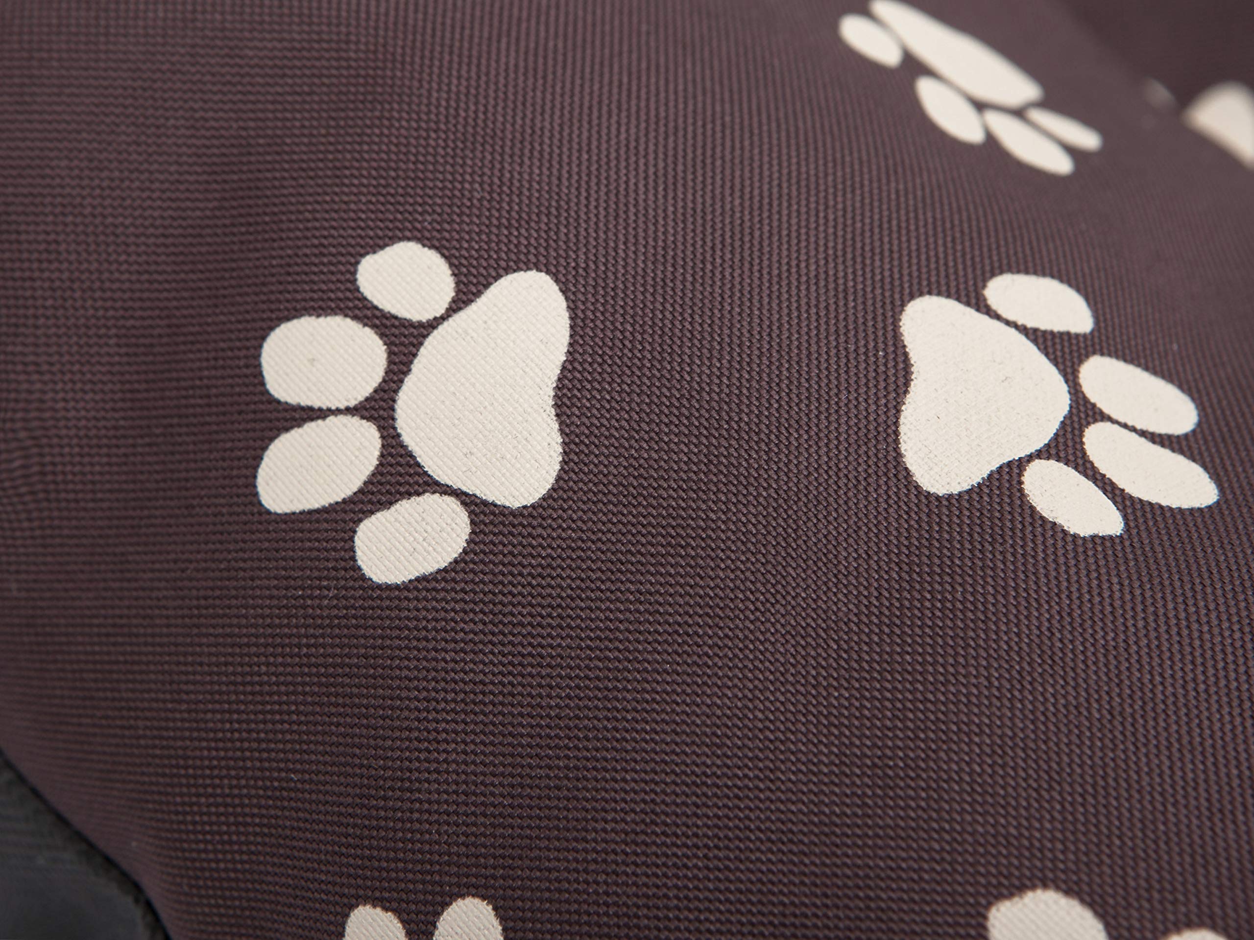 Colchón para perros, sofá para perros, cojín para perros, sofá, colchón, cama, cama para mascotas, suave, cojín R2 – 100 x 70 cm, color marrón oscuro con huellas